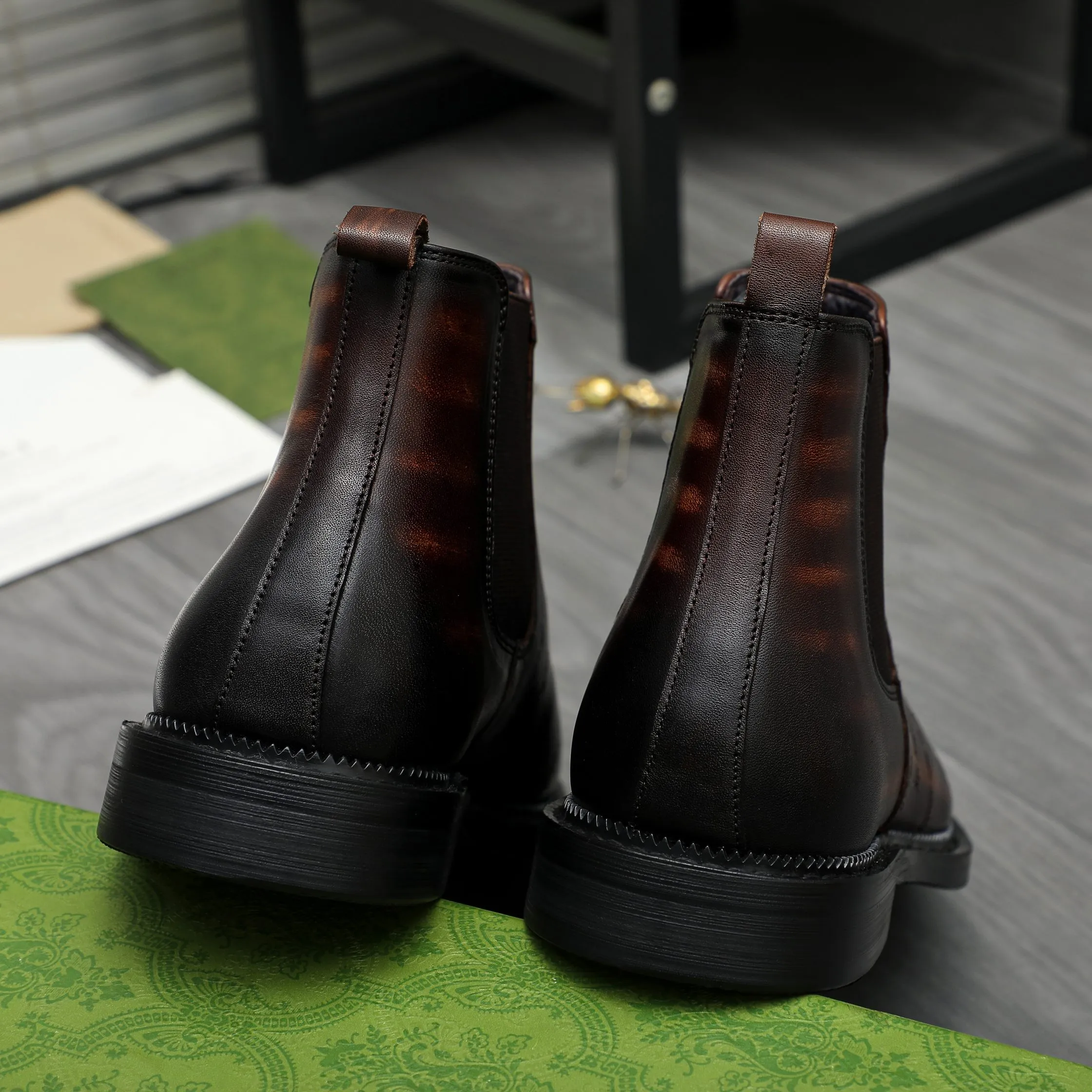 Men's shoes 💰p620 Product trademark: GUCCI "Gucci" high-top business leather shoes Regular size: 37-46 (37.46 custom-made, non-refundable) Product materials: Selected carved cowhide upper, pigskin lining, rubber outsole